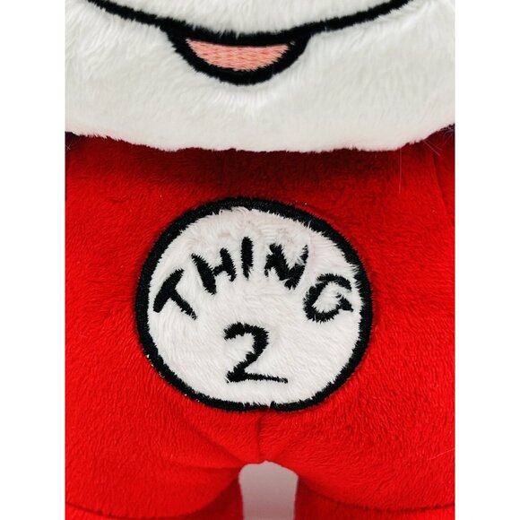 Aurora World Dr Seuss Thing 1 and 2  Plush Reversible Two Sided Double Dood 9" - Picture 7 of 10